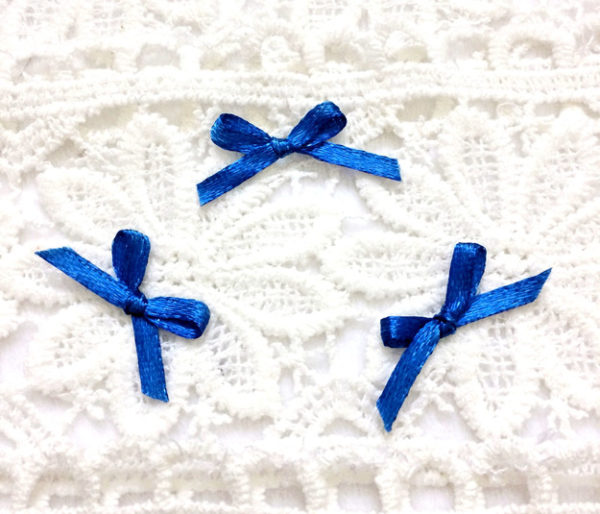 blue satin ribbon