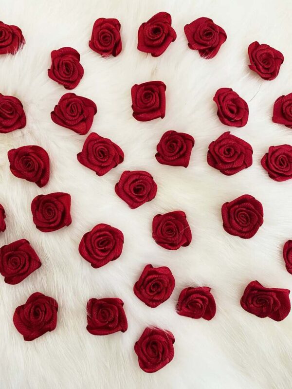 dark red fabric craft roses