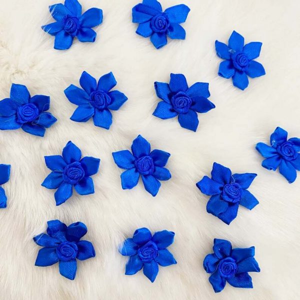 blue satin roses by lunalandsupply