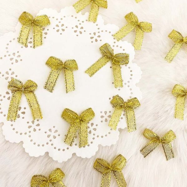 small gold craft bows