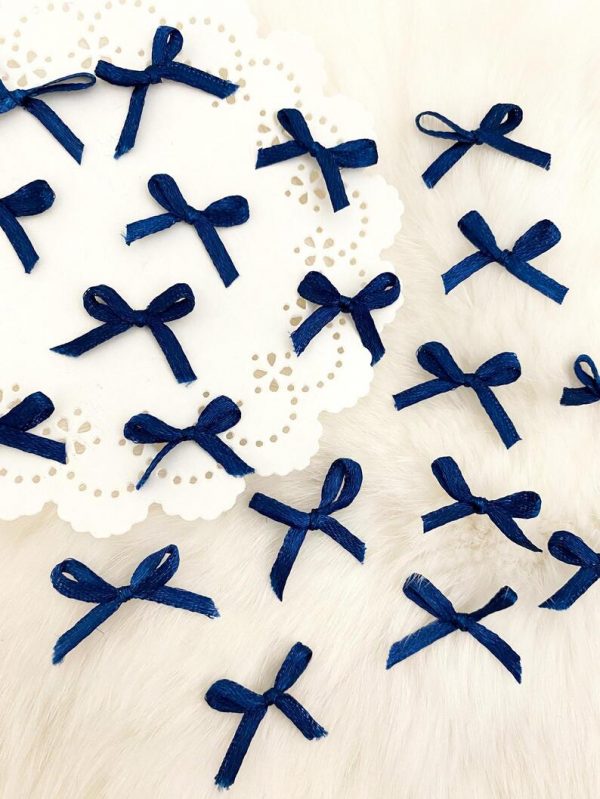 navy blue ribbon bows