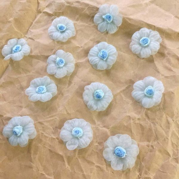 pastel blue roses for craft
