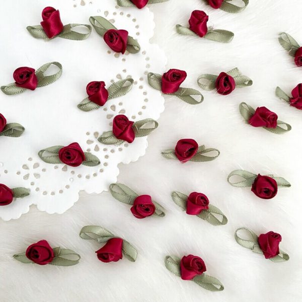 mini red roses for crafts