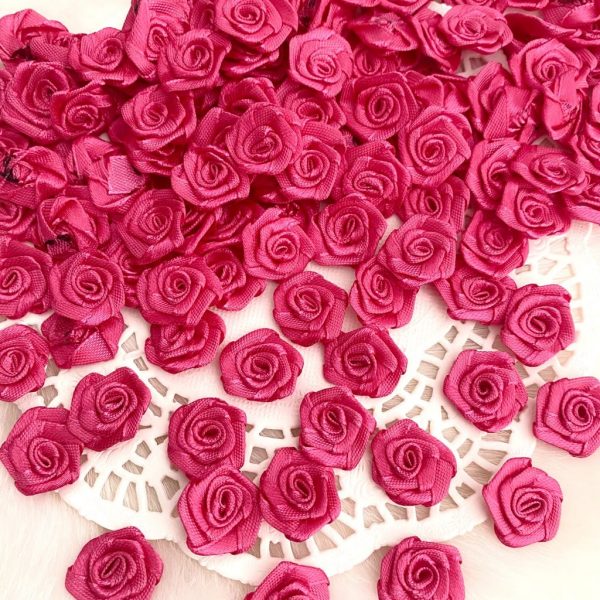 fuchsia pink satin roses