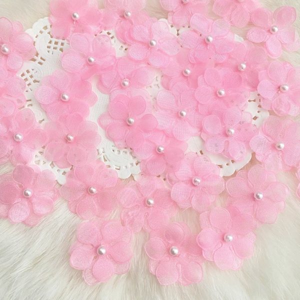 Baby Pink Tiny Lace Pompoms - LunaLandSupply - High quality