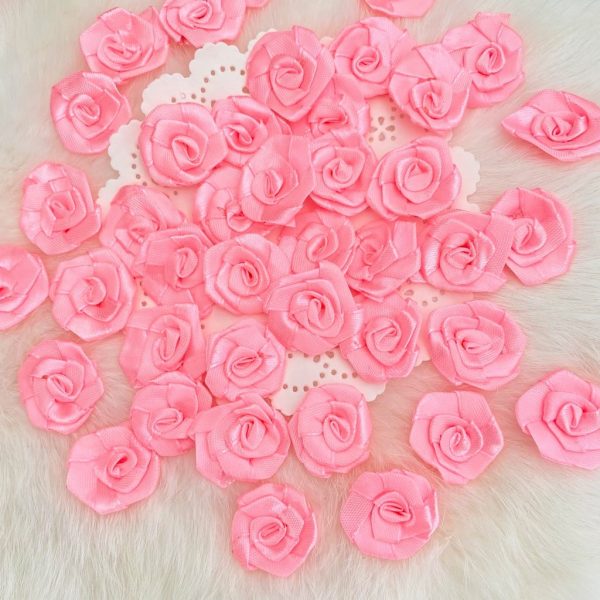 pink satin rosettes